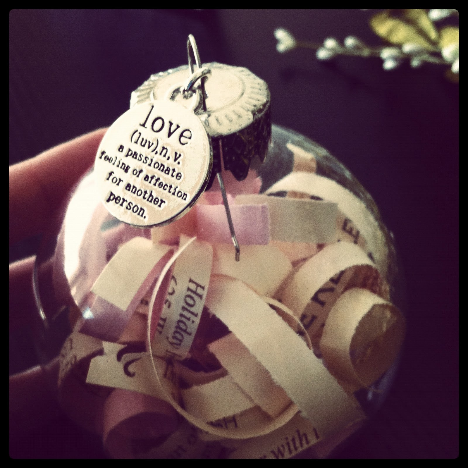 DIY "Love" ornament Sentimental wedding gifts, Beautiful wedding gift